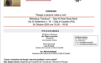 “Disagio e Persona: tutela e cura”