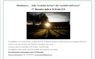 Mindfulness… “dalla modalità del fare” alla “modalità dell’essere”